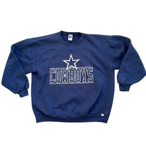 Vintage 1990s Dallas Cowboys Sweatshirt Russell Athletic Size XL Made In USA